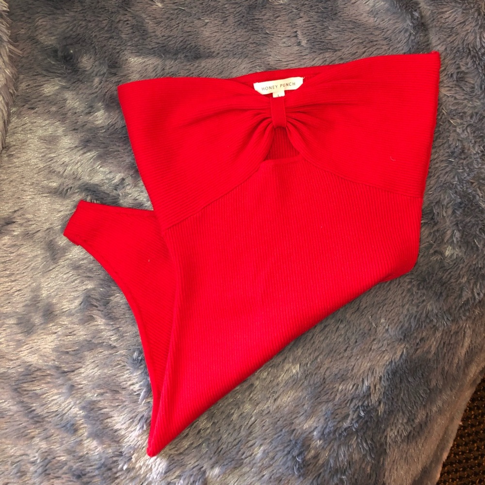 Honey Punch - red bodysuit!